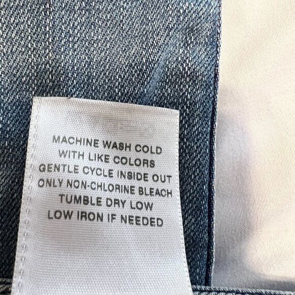 True Religion Crystal Button Skinny Orange Thread Distressed Jeans Size 25 - Picture 8 of 9